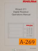 Anilam 211 Wizard DRO, Progrmamming and Operations Manual Year (1998)
