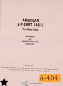 American-American Hydraulic Duplicating Lathes Instruction Manual-16-16\"-17\"-18-18\"-19-19\"-20-20\"-25-25\"-26-26\"-27-27\"-28-28\"-29-29\"-30-30\"-31-31\"-32-32\"-01
