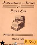 Barnesdril-Barnes Drill Kleenall P & MP Filter Instructions & Parts Manual-KleenFilter-MP-P-01