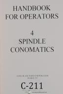 Cone Blanchard Conomatic Operators 4 Spindle Automatic Machine Manual