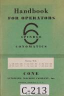 Cone Conomatic Operators 6 Spindle Automatic Lathe Machine Manual