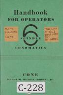 Cone Conomatic Operators Handbook 6 Spindle Automatic Machine Manual
