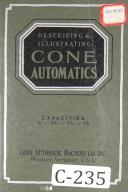 Cone Conomatic Describing Illustrating Owner Operators Parts List Manual