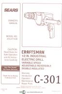 Craftsman 315.271430, Electric Drill, Operation, Maintenance and Parts Manual