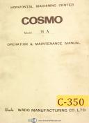 Cosmo 16A, Horizontal Machining Center, NC Operations & Maintenance Manual 1983