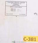 Covel Clausing 512H, 4252 4253 4256 4257, Cylindrical Grinder, Parts Manual 1970