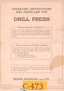 Craftsman Sears 103.23141, Drill Press, Operations and Parts Manual Year (1951)