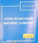 Cone Blanchard No. 16, Grinder, Operations and Parts List Manual Year (1956)