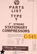 Chicago-Chicago Pneumatic-Chicago Pneumatic CP Type Y, 7\" Stroke Compressor Instructions and Parts Manual-7" Stroke-CP-Type Y-01