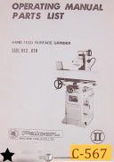 Chevalier-Chevalier FSG-1020 AD, Grinding and Attachment, Operation and Parts Lists Manual-1020 AD-FSG Series-02