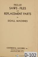 DoAll Saws - Files and Replacement Parts Machine Manual
