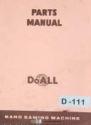 Doall V-26, Band Saw, Parts Manual Year (1968)