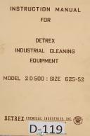 Detrex Operation Maintenance Solvent Degreasing Equipment Manual