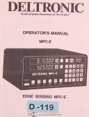Deltronic MPC-E, 330A & DH14, Edge Sensing Machine, Operators Manual Year (1996)