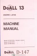 DoAll 13 LD 1320, 1340, 1360 Engine Lathe Operations and Maintenance Manual 1992