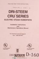 Dri-Steem CRU Series, Electric Steam Humidifiers, Install and Maintenance Manual