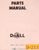 Doall D824-10 and D824-12, Surface Grinder, Parts Manual