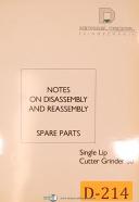 Deckel So, Diassembly and Reassembly Notes & Spare Parts Manual Year (1987)