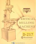 Delta Rockwell PM 450-01-651-5001, Vertical Milling Operation & Servicing Manual