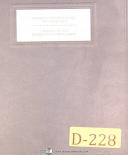 Diacro 17 Ton, Hydra Power Press Brake, Instructions and Parts Manual Year 1968