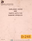 Dumore Exploded View and Parts Lists for Spindles Manual Year (1982)