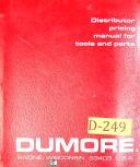 dumore Parts, Complete Numerical Tool and Parts LIst Manual Year (1966)
