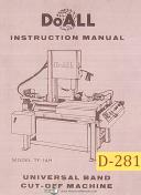 Doall TF-14H, Universal Band Cut-Off Machine, Instructions Manual