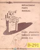 Doall D-6, Surface Grinder, REplacement Parts Manual Year (1961)