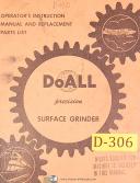 Doall D-8 and D-10, Surface Grinder, Operation and Replacement Parts Manual 1962