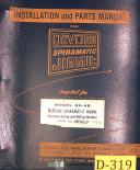 Devlieg 3B-48 3H 4H 5H, Spiromatic Jigmil Machine, Install & Parts Manual 1960