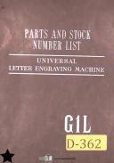 Deckel-Deckel G1L, Universal Letter Engraving Parts Manual-G1L-01