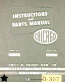 Dreis & Krump-Chicago-Dries Krump Chicago, Hand Bending Brakes, Instructions and Parts List Manual-316-416-518-618-818-Hand-05