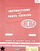 Chicago-Dreis & Krump-Chicago Dries & Drump, SBA104 Hydraulic Bending Machine Operation & Parts Manual-SBA104-06