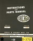 Dreis & Krump-Chicago-Dreis Krump, ABCDLMR, Mechanical Brake Press, Repair Parts LIst Manual-A-A/B-AB-B-C-D-L-M-R-02