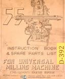 Dufour Gaston No. 55, Universal Milling, Instructions and Spare Parts Manual