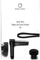 Deckel SO Single Lip Cutter Grinder Parts Manual