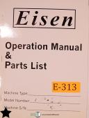 Eisen-Eisen CP-27, Finishing Machine Parts List Manual-CP-27-01
