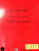 Fosdick-Fosdick 4BM and 5BM, Radial Drills, Instructions for Installation Manual 1957-4BM-5BM-05