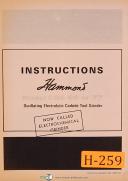Hammond CBE-66 & CBE-77, Electrochemical Grinder, Instructions Manual 1968