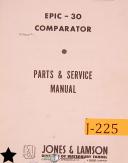 Jones & Lamson-Jones & Lamson Epic 30, Comparator Install Parts and Service Manual-Epic 30-01