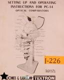 Jones & Lamson-Jones & Lamson Textron PC-14, Optical Comparator Setup and Operations Manual-PC-14-01