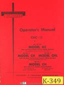 Kearney & Trecker AC, CH CHL, CHC-11 Milling Operator's Manual 1953