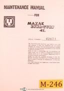 Mazak Dyna-Turn 4L Maintenanc and Parts List Manual Year (1979)