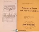 Max Tarn 500 & 800, Engine and Toolroom Lathe, Operations Manual