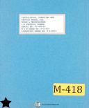 Motch & Merryweather-Motch & Merryweather 21V, Synchroturn Tracer Operation Program & Assembly Manual-21V-01