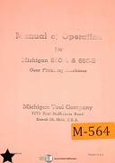 Michigan Tool-Michigan Tool, Gear Grinding, GG-19, Operations Manual Year (1953)-GG-19-01