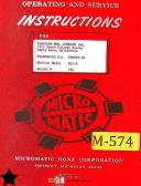 Micromatic-Micromatic Hone 723, 117, Vertical Hone Machine, Operations Manual 1955-723-Micromatic-01