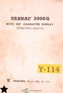 Yasnac-Yaskawa-Yasnac 2000G, Operations and Programming Manual 1981-2000G-01